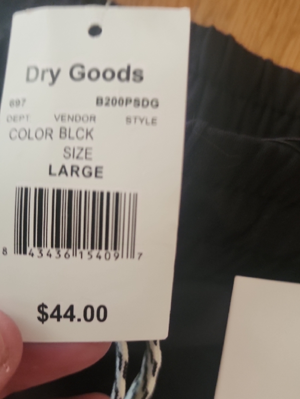 Dry Goods Black Drawstring Pants - Picture 2 of 3
